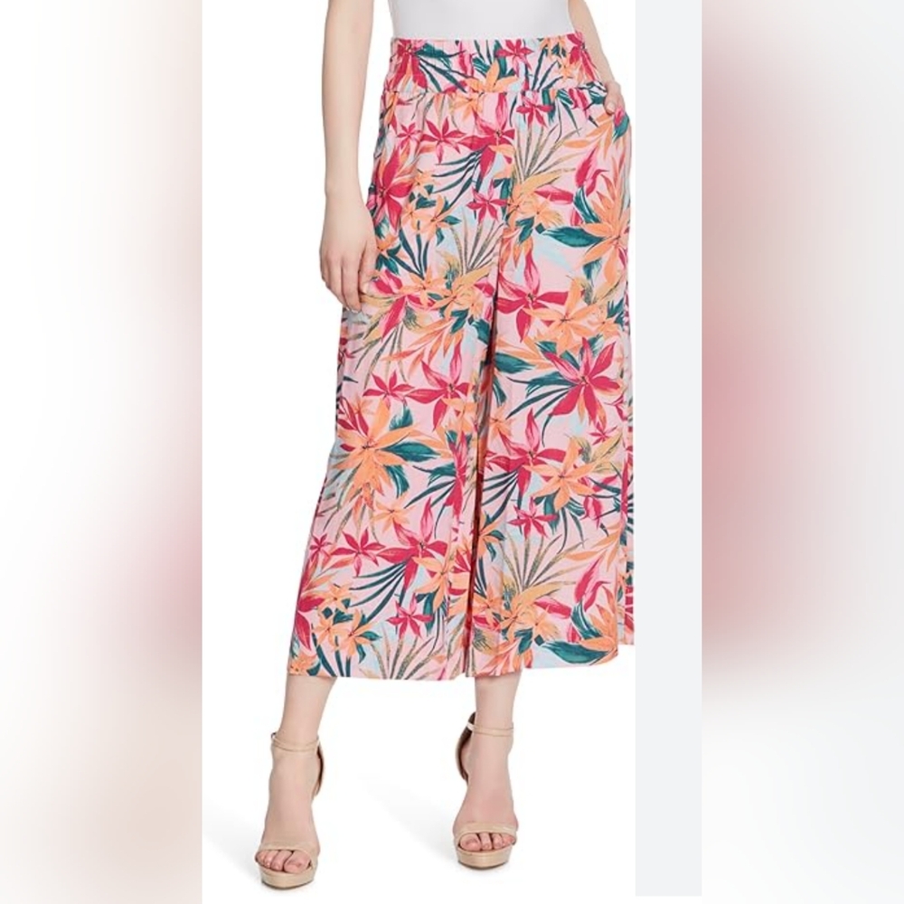 Jessica Simpson Tropical Print Capri Pants – Size 2X – Great Used Condition - Picture 8 of 10